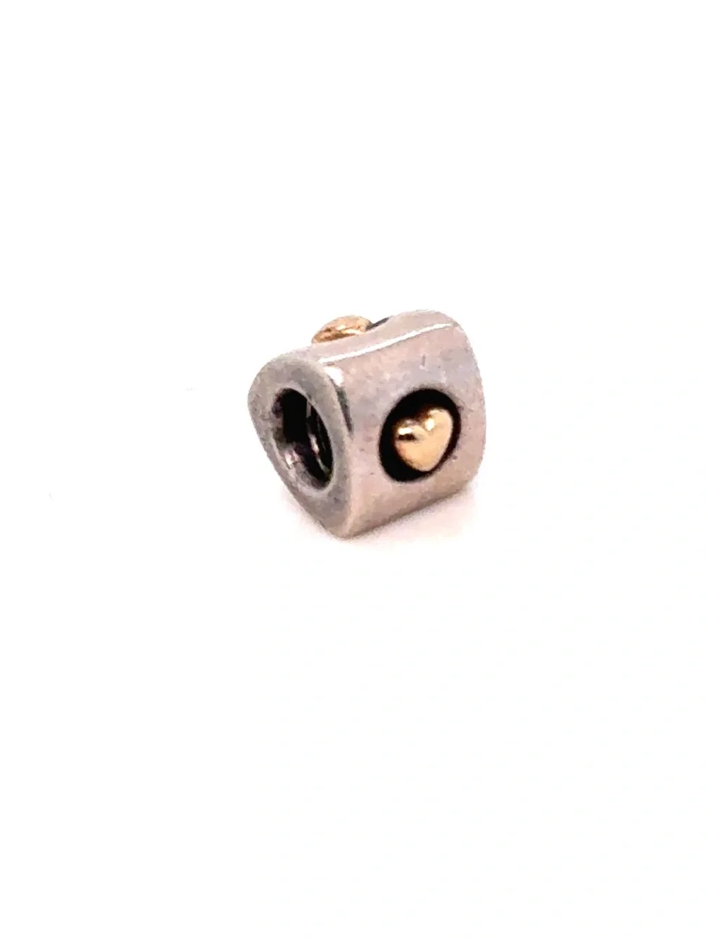 Pandora Two-Tone Heart Of Gold Charm‎ - Retired